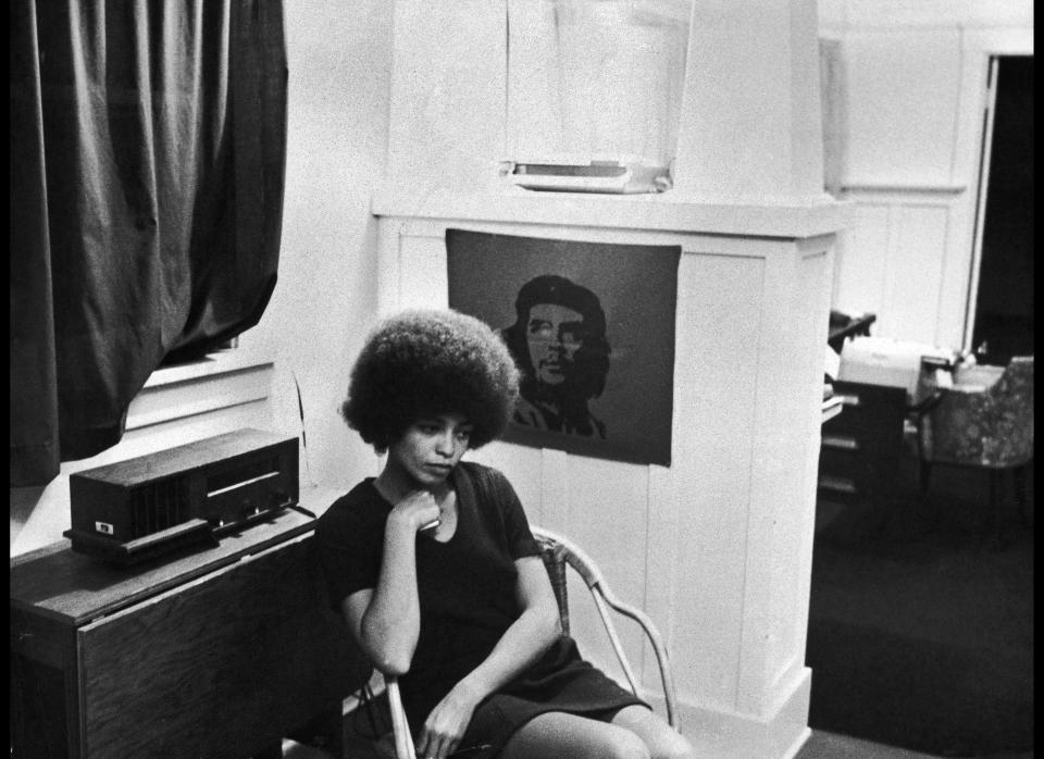 American activist Angela Davis, shortly after she was fired from her post as philosophy professor at UCLA due to her membership of the Communist Party of America, Nov. 27, 1969. (Lucas Mendes / Archive Photos / Getty Images)
