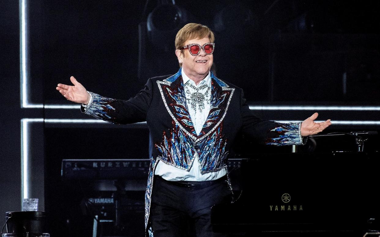 Elton John at LA’s Dodger Stadium - Casey Flanigan/imageSPACE/Shutterstock