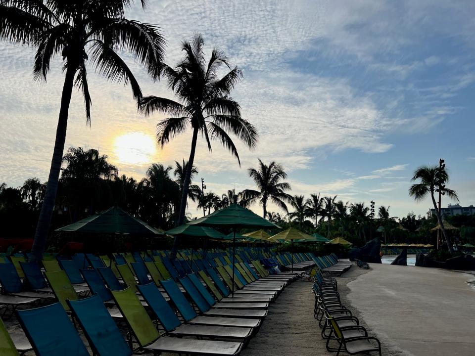 There are plenty of places to sit back and relax at Universal's Volcano Bay.