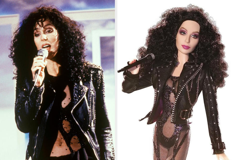Cher and her Barbie doll