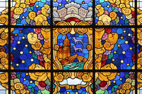 Stained glass in the Ribera market - Credit: getty