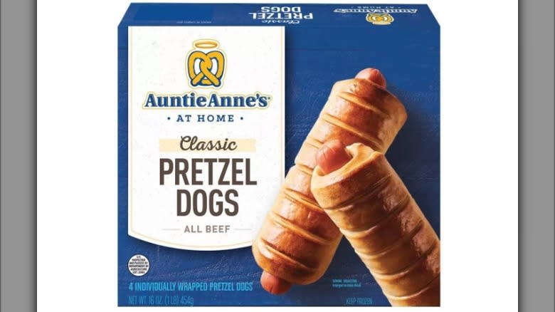 Frozen pretzel dogs