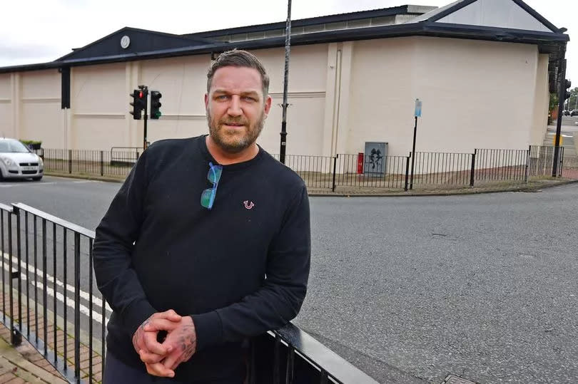 Daniel Davies pictured on Victoria Road New Brighton.