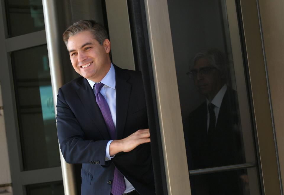 CNN White House correspondent Jim Acosta leaves U.S. District Court in Washington, D.C., on Friday. (Photo: Mandel Ngan/AFP/Getty Images)