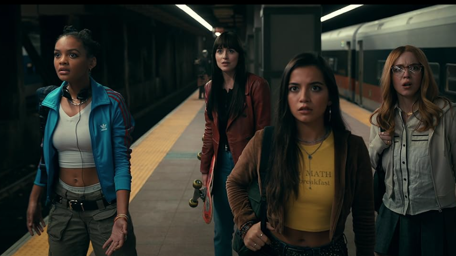 Dakota Johnson, Sydney Sweeney and Isabella Merced in 'Madam Web'