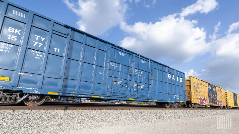 A GATX rail car. (Photo: Jim Allen/FreightWaves)