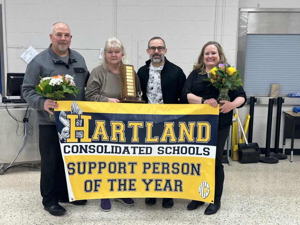 Administrative Assistant Sandy Enderle is the Hartland Consolidated Schools Support Person of the Year for 2024.
