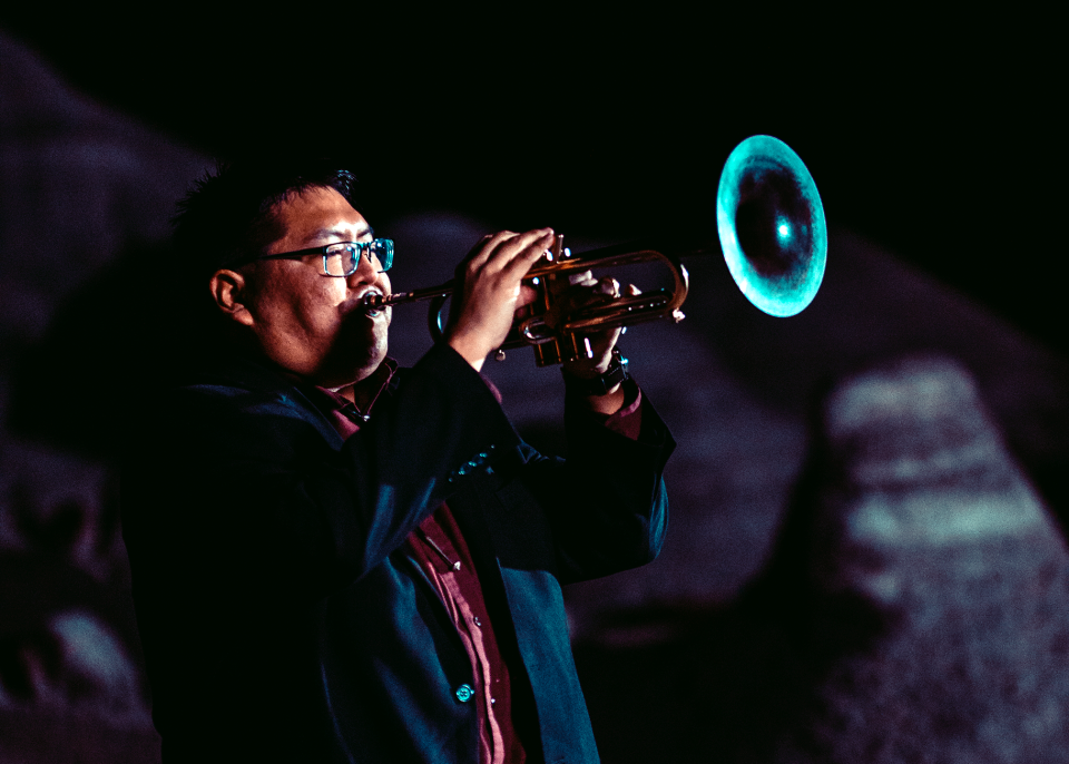 Farmington jazz trumpeter Delbert Anderson is leading a project in which participants are encouraged to perform his composition "The Long Walk (1,674 Days)" one note a time over four and a half years.
