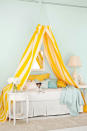 <p>This easy project makes smart use of an embroidery hoop and a pair of ready-made curtains.</p><p><a rel="nofollow noopener" href="http://www.countryliving.com/diy-crafts/how-to/a2870/diy-canopy-bed-0709/" target="_blank" data-ylk="slk:Get the tutorial;elm:context_link;itc:0;sec:content-canvas" class="link ">Get the tutorial</a>. </p>