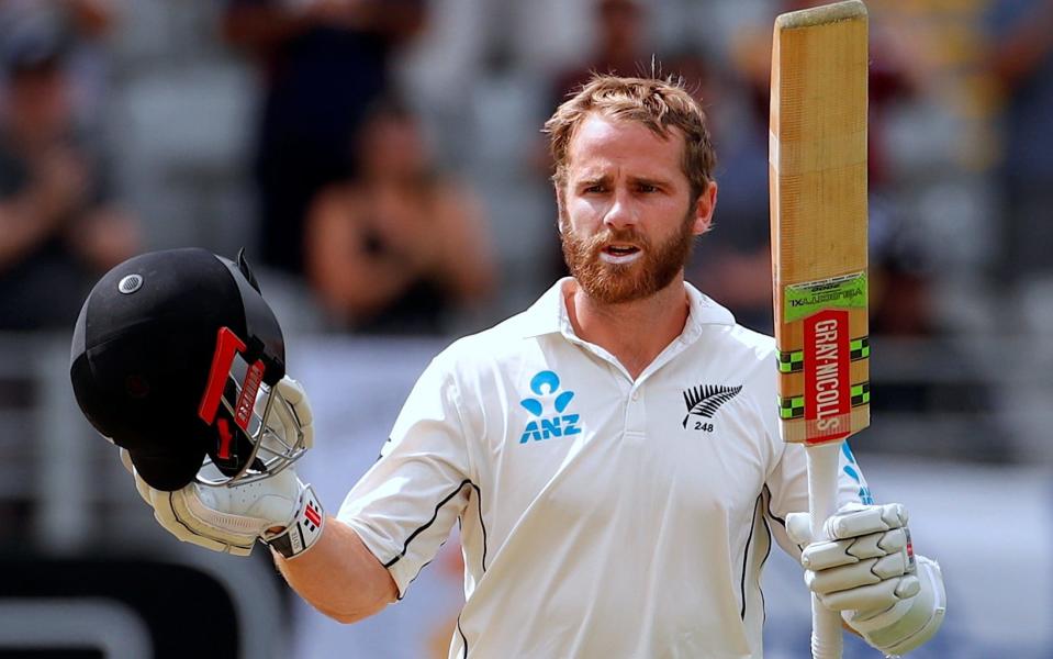 Kane Williamson celebrates going clear as New Zealand's leading century-maker - REUTERS