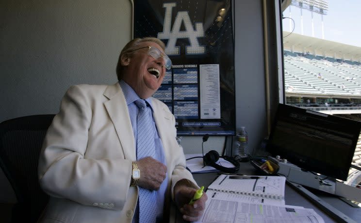 Vin Scully thought it was important to keep his unique style. (Photo by Gary Friedman/Los Angeles Times via Getty Images)