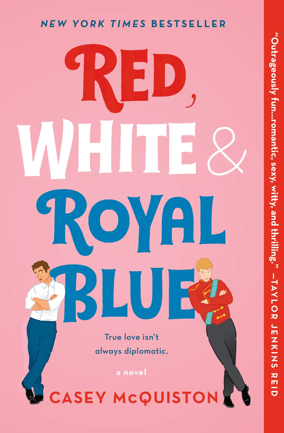 red white royal blue book