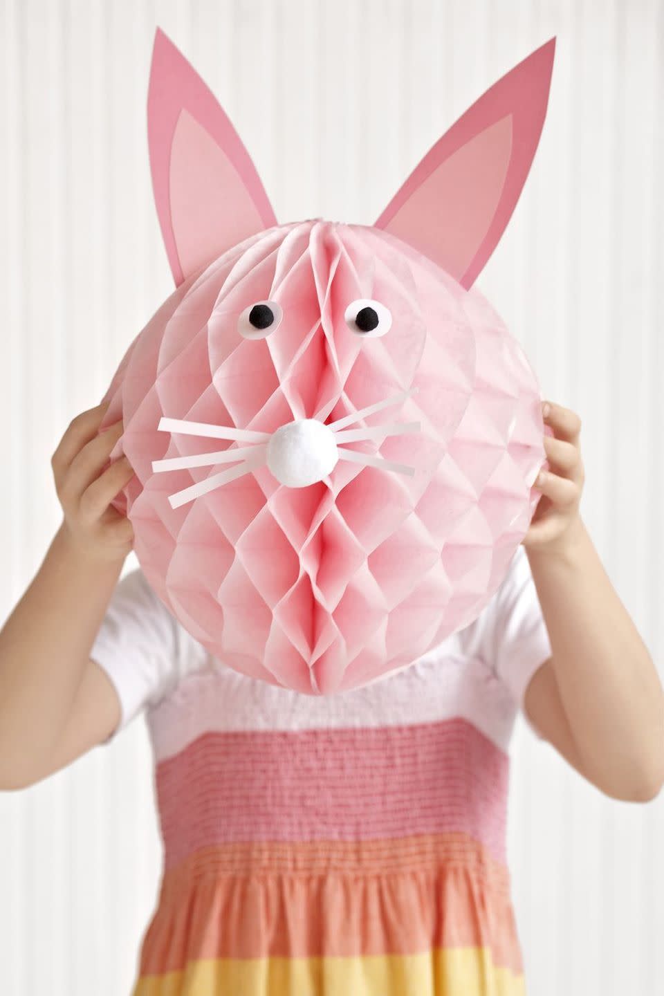 <p>Need to keep kids occupied? Have them add ears, nose, and eyes to a pink crepe paper ball to make a cute, photo-worthy bunny face.</p><p><strong><a class="link " href="https://www.amazon.com/Just-Artifacts-Premium-Crepe-Paper/dp/B01F5VJ4TG/?tag=syn-yahoo-20&ascsubtag=%5Bartid%7C10070.g.1751%5Bsrc%7Cyahoo-us" rel="nofollow noopener" target="_blank" data-ylk="slk:SHOP CREPE PAPER;elm:context_link;itc:0;sec:content-canvas">SHOP CREPE PAPER</a></strong></p>