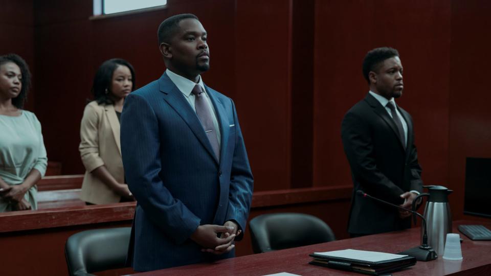 Aml Ameen and Jon Michael Hill in A Man in Full