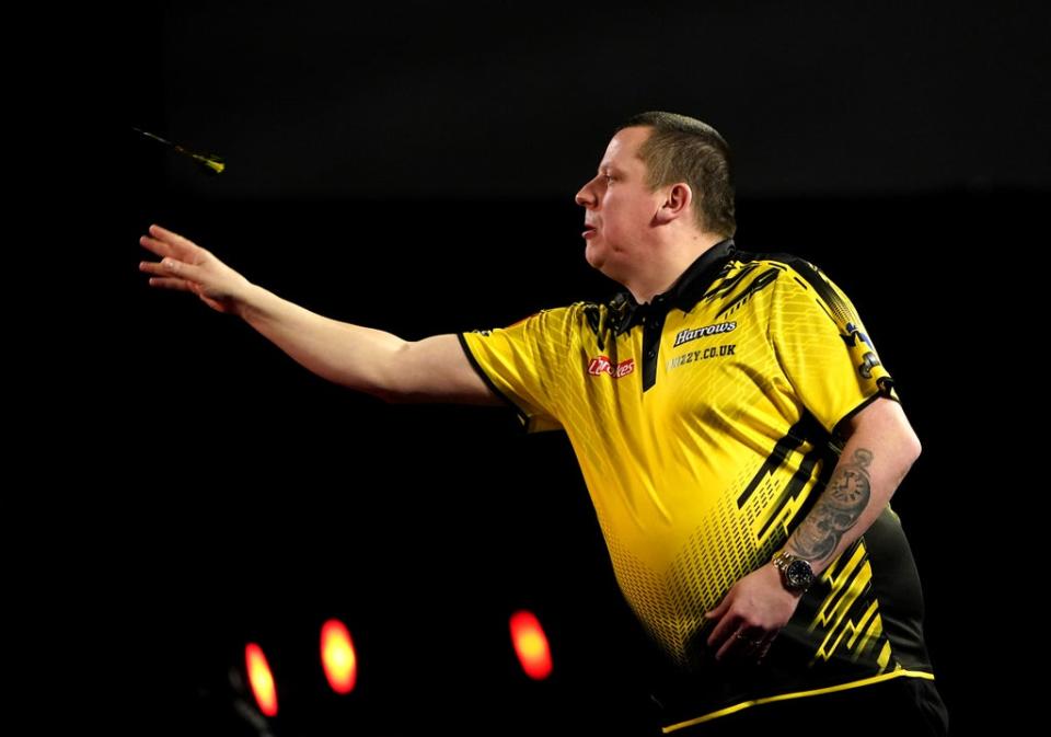 Dave Chisnall found himself two sets down (Zac Goodwin/PA) (PA Archive)