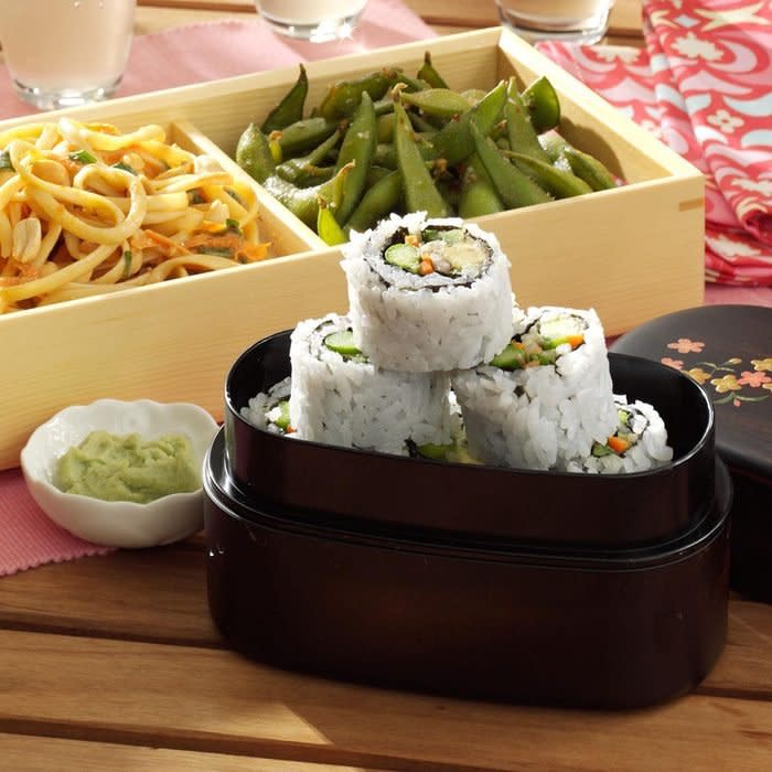 <a href="https://www.tasteofhome.com/recipes/veggie-sushi-rolls/" rel="nofollow noopener" target="_blank" data-ylk="slk:Veggie Sushi Rolls;elm:context_link;itc:0;sec:content-canvas" class="link rapid-noclick-resp">Veggie Sushi Rolls</a>