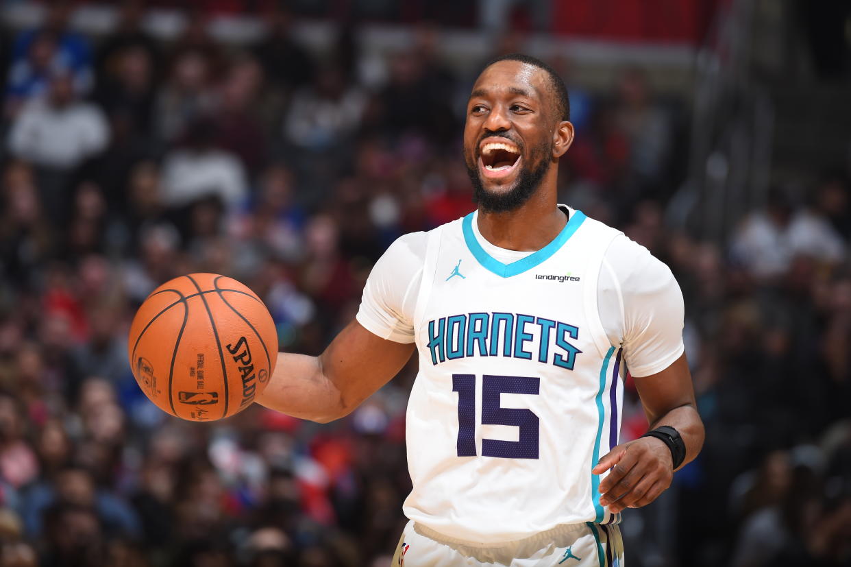 Kemba Walker's a very good point guard in his prime. So why are the Charlotte Hornets reportedly putting him on the trade block? (Getty)