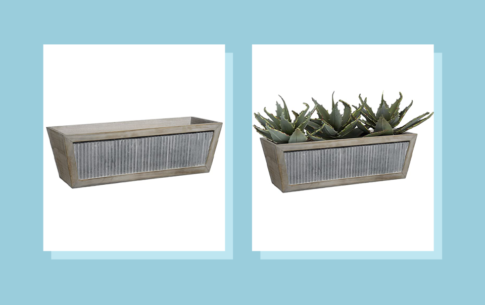 This planter box is sturdy, lightweight and comes fully assembled.