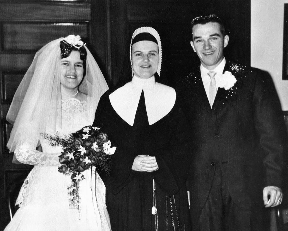 Ryan as a Sister of Charity with her late brother Vernon Oliver and her sister-in-law Evelyn.