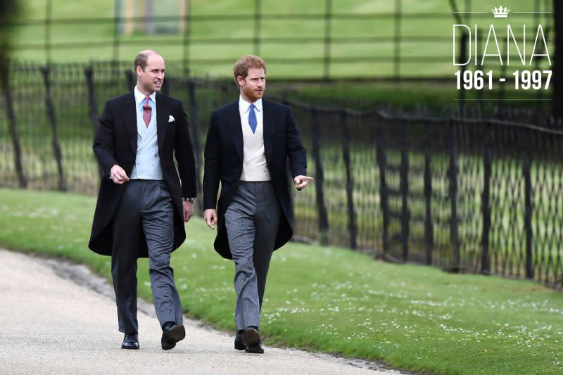 Prinz Harry und Prinz William auf dem Weg zur Hochzeit von Pippa Middleton im Sommer 2017. (Bild: Justin Tallis/AP Photo)