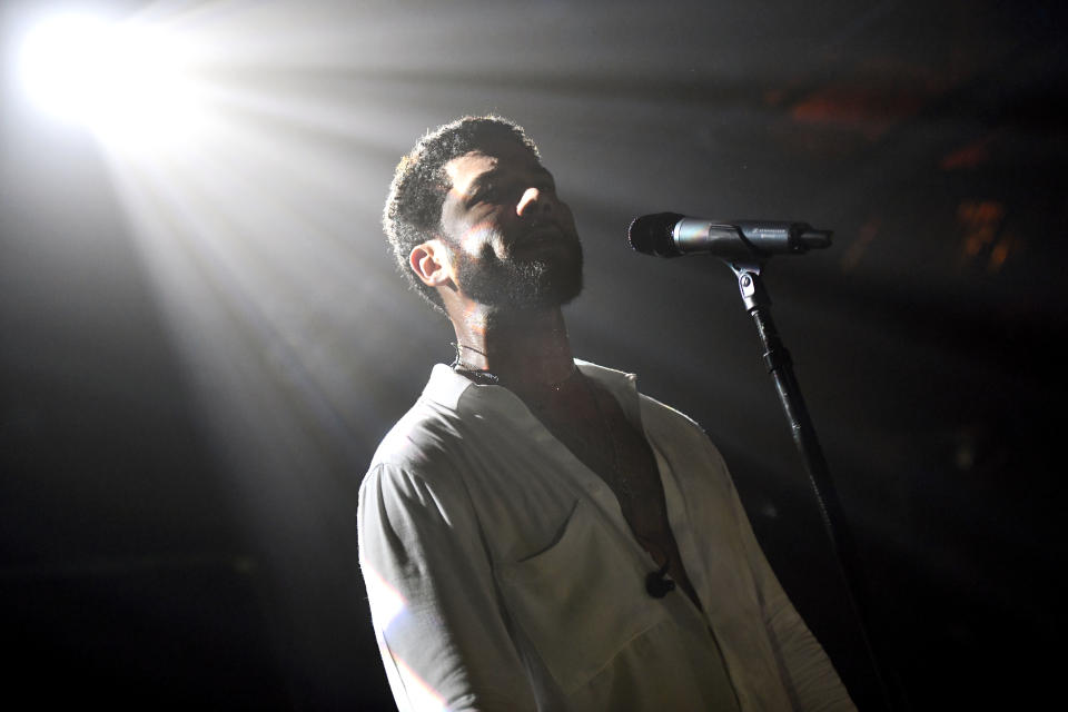 Singer Jussie Smollett performs onstage at Troubadour in West Hollywood Saturday.