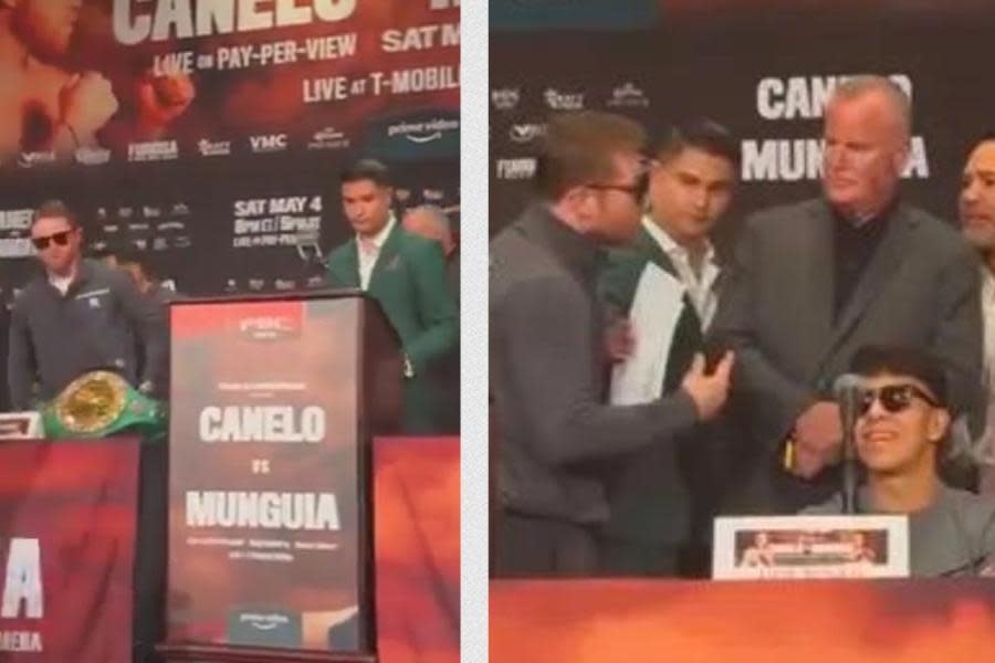 ¡Casi se arman los golpes! ‘Canelo’ Álvarez y Óscar de la Hoya se pelean en plena rueda de prensa 