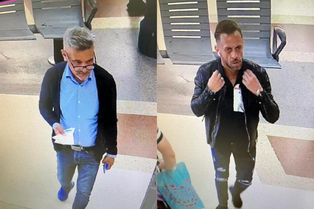 Police want to speak to these men in connection with the incident <i>(Image: Sussex Police)</i>