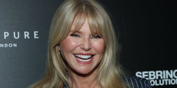 new york, new york may 18 christie brinkley attends the on our way world premiere at village east cinema on may 18, 2023 in new york city photo by manny carabelgetty images