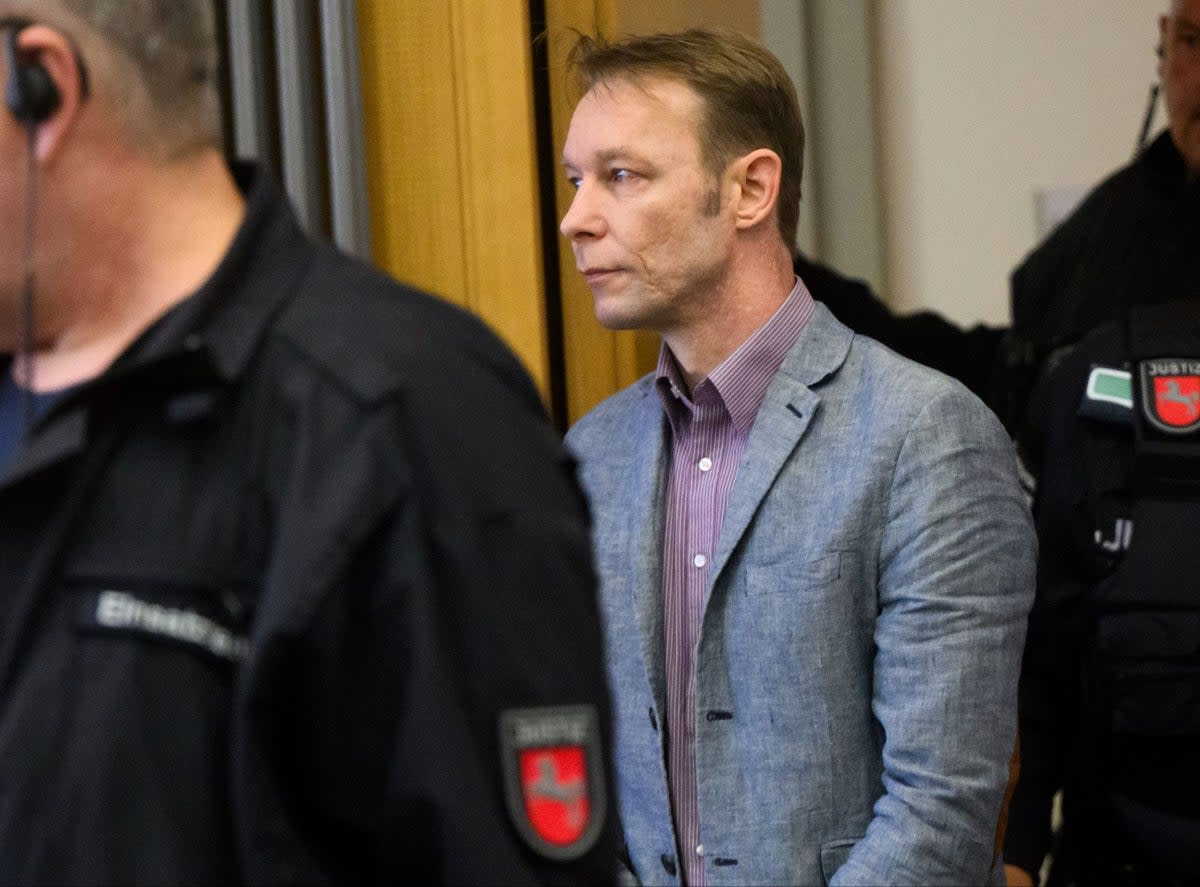 Christian Brueckner entering the courtroom on Friday  (AP)