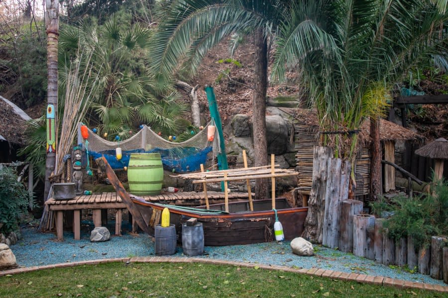 The themed backyard of a home for sale in Redlands, California is shown in this undated photo by Steve Burgraff Photography