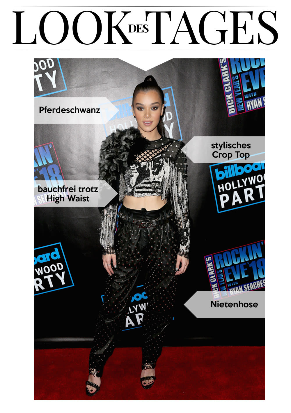 Hailee Steinfeld zeigt mit diesem Look, dass sie ein Händchen für stylische Outfits hat. (Bild: Getty Images)