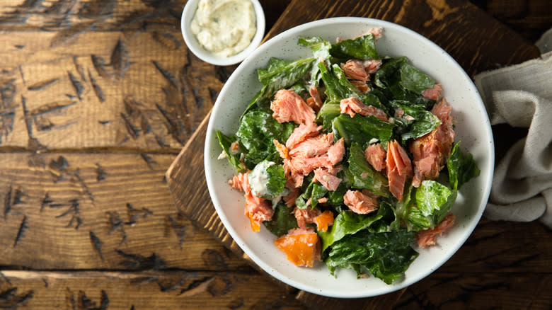 salad with canned salmon