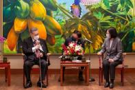 Taiwan President Tsai Ing-wen meets former Japanese Prime Minister Yoshiro Mori in Taipei