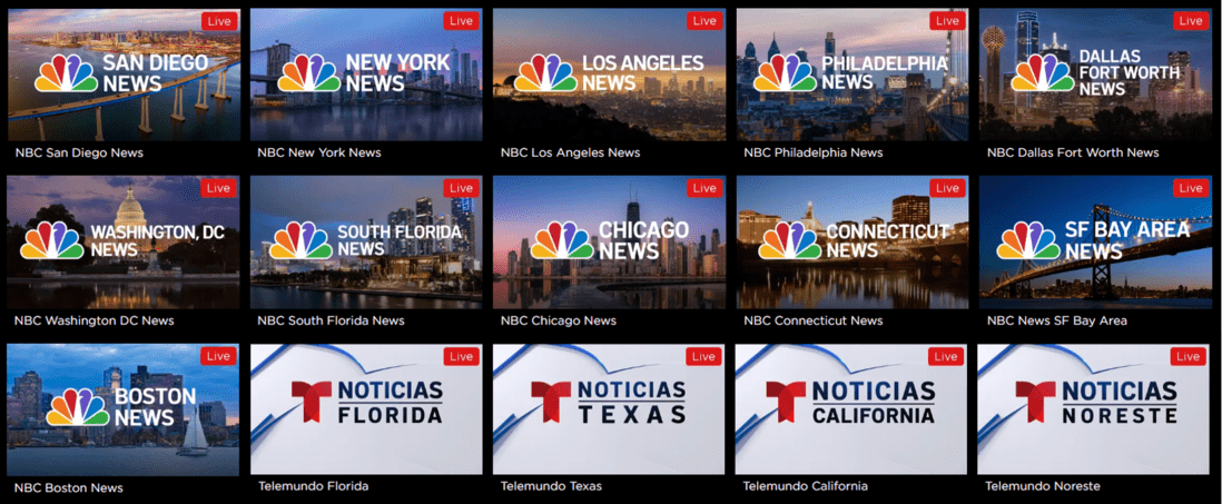  NBCU Local's FAST channels. 