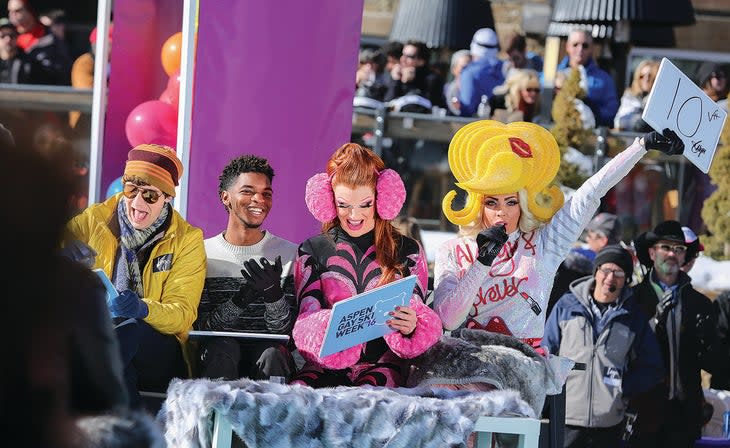 Judges at the Gay Ski Week Costume downhill