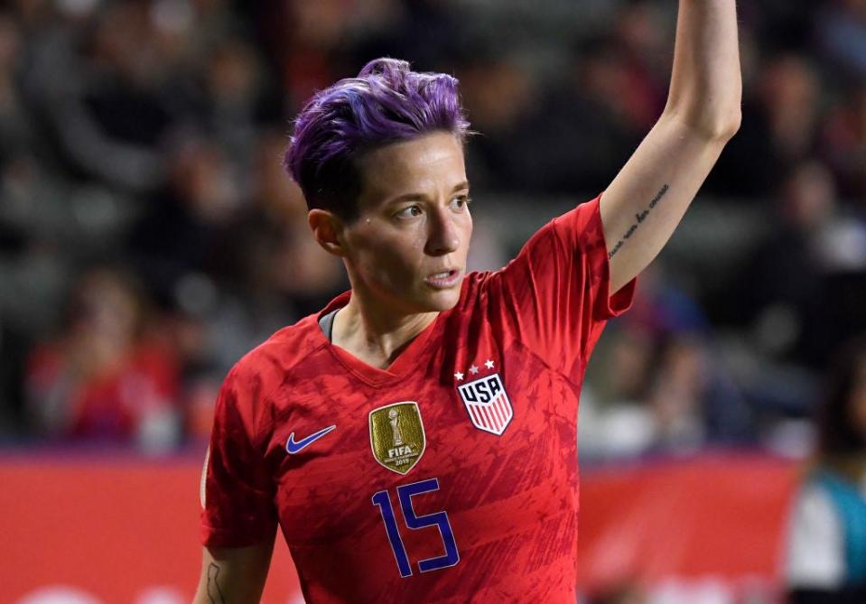 Megan Rapinoe in action for the US against Mexico in 2020 (Getty)