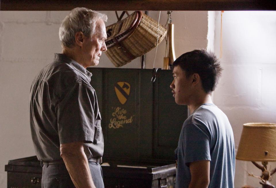 Walt Kowalski (Clint Eastwood) and Thao (Bee Vang) form an unlikely friendship in "Gran Torino."