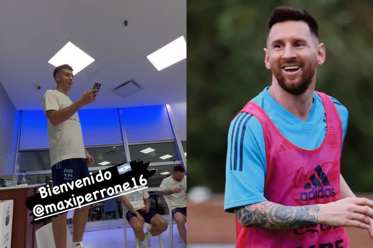 Los juveniles tuvieron su "bautismo" en la selección argentina y Lionel Messi no pudo contener la risa