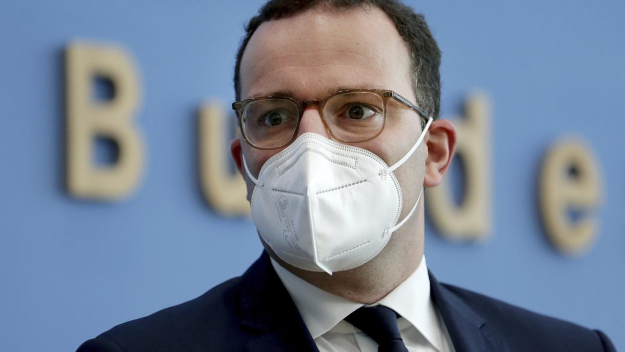 Gesundheitsminister Jens Spahn am Dienstag bei einer Pressekonferenz in Berlin.