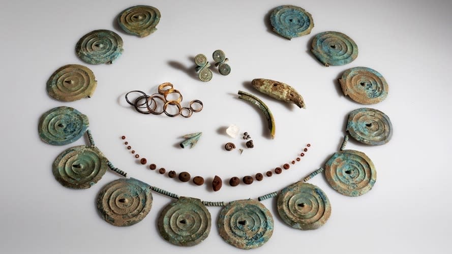  A collection of Bronze Age artifacts found in Switzerland. . 