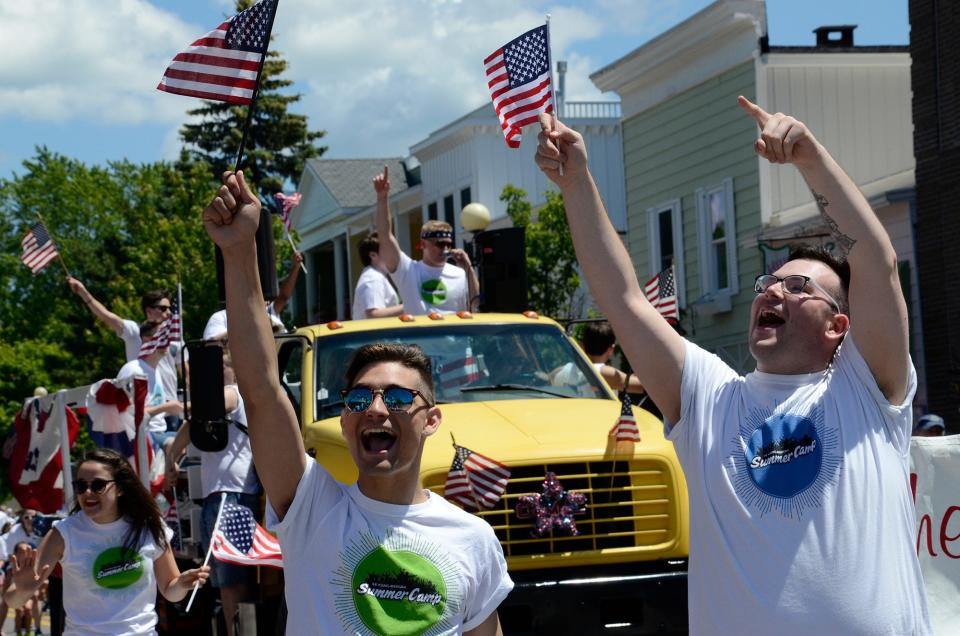 The Young Americans march in the Fourth of July parade in Harbor Springs.