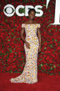 <p>For the Tony Awards red carpet, the Hollywood darling stepped out in a breathtaking off-the-shoulder gown designed by Jason Wu. “I was looking at these Tetris colors and [wanted to] create something bright and exciting and textural,” the designer <a href="http://www.vogue.com/13445225/tony-awards-2016-lupita-nyongo-boss-dress-by-jason-wu/" rel="nofollow noopener" target="_blank" data-ylk="slk:told;elm:context_link;itc:0;sec:content-canvas" class="link ">told</a> <i>Vogue</i>. “When I think about Broadway, it’s exuberant and fun and full of characters. I wanted this dress to have those qualities.” <i>(Photo by D Dipasupil/FilmMagic)</i></p>