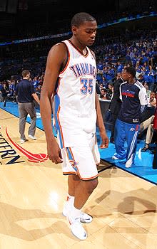 Kevin Durant and the Thunder wasted a 15-point lead in the final 5:04 of the fourth quarter before losing in overtime