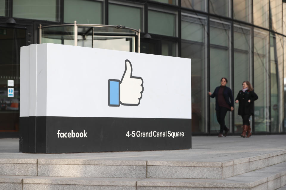 Facebook's European headquarters in Dublin. (Photo by Niall Carson/PA Images via Getty Images)
