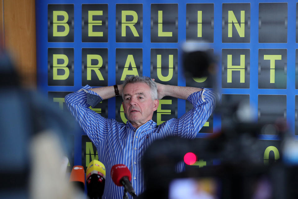 <p>Michael O’Leary, Ryanair’s colourful and controversial leader found himself in hot water in September when the airline cancelled tens of thousands of flights at short notice after a “cock up” over pilot holiday rotas. The issue was compounded when O’Leary at first said he wouldn’t pay for those affected to fly on rival airlines – something that’s against EU rules. (Krisztian Bocsi/Bloomberg via Getty Images) </p>