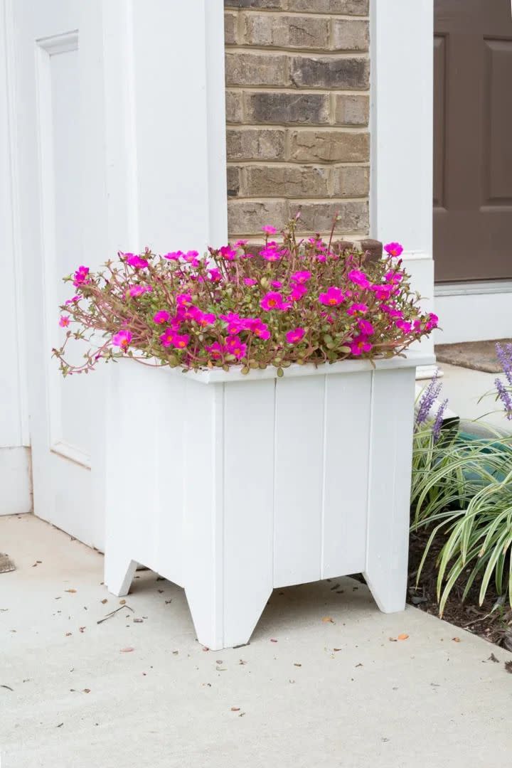 best backyard decor wood porch planter