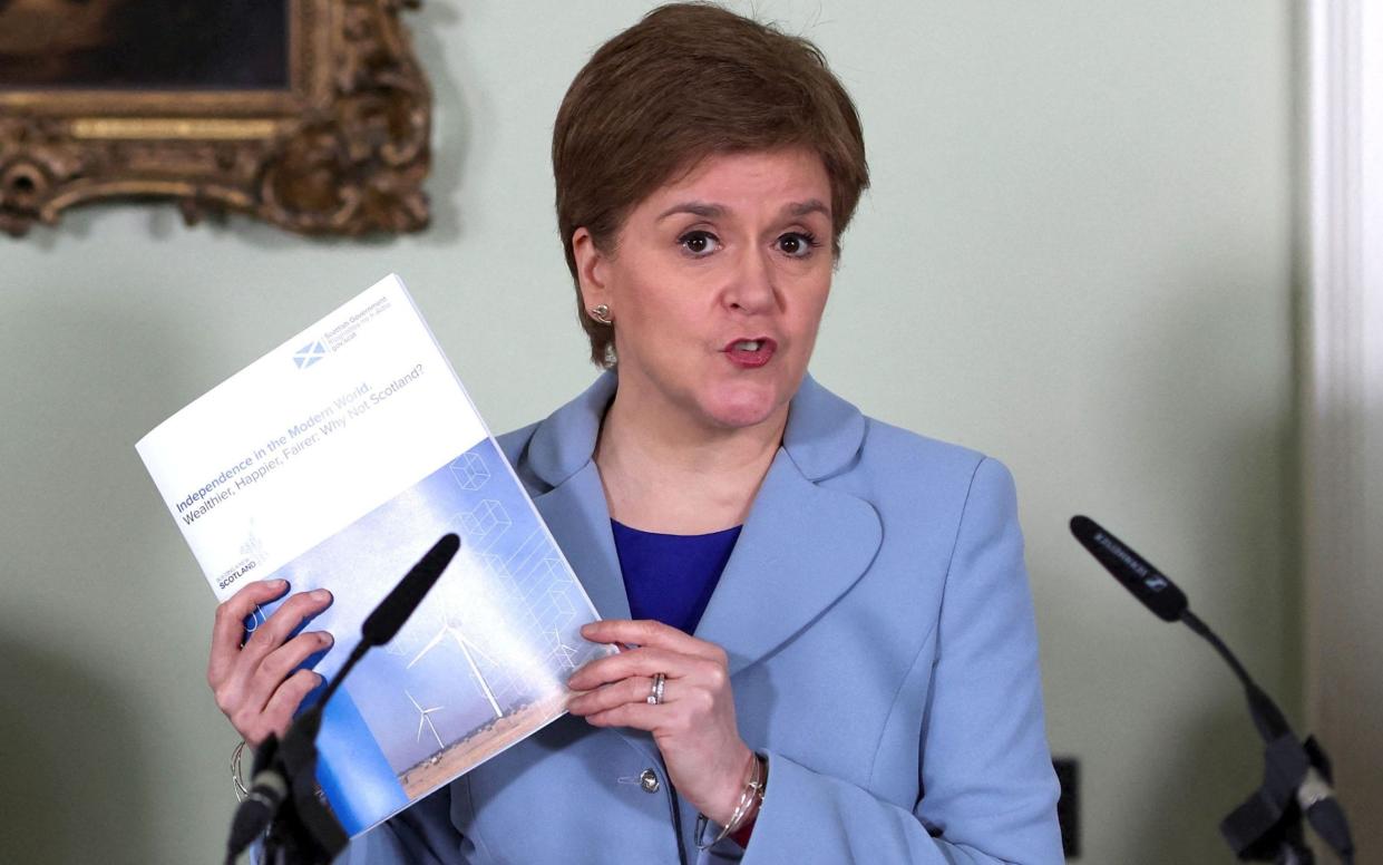 Nicola Sturgeon plans to hold a new referendum in October next year - Russell Cheyne/Pool/Getty Images