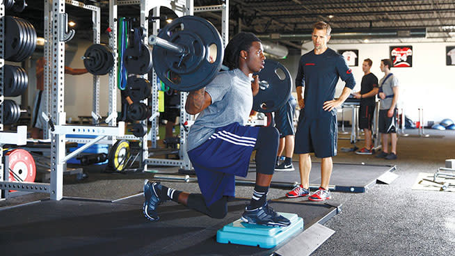 Barbell Box Lunge