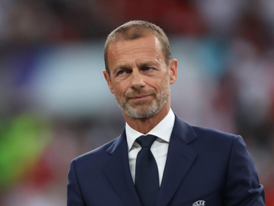 Uefa president Aleksander Ceferin is in disagreement with Fifa president Gianni Infantino over the game’s calendar (Getty Images)