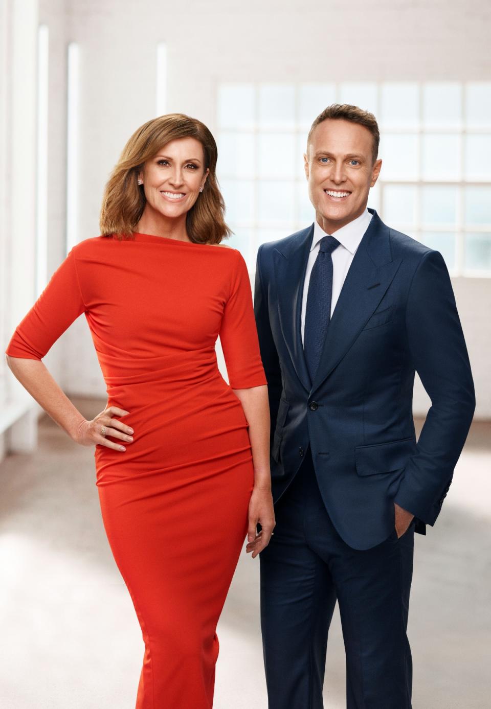 Nat Barr and new Sunrise host Matt Shirvington